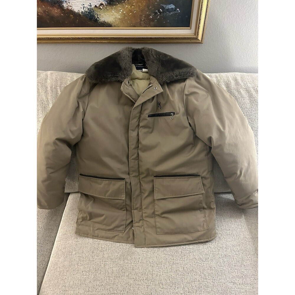 Browning Goose Down Jacket Mens 42 (large) Hunting Coat Vintage